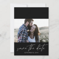Modern Chic Photo Landscape Save the Date Invitati
