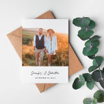Modern Chic Photo Verti W Save the Date V2 Invitation<br><div class="desc">Minimalist, Modern & Chic was the inspiration for this Save the Date featuring your Photo and a Black & White theme. It's great for Spring, Summer Weddings, Beach Weddings, Boho, Fall Weddings, Rustic Weddings, Winter Weddings & More. It's custom made, & unique due to your photo. Save the dates have...</div>