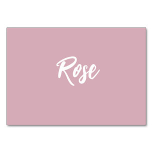 Modern Chic Pink Custom  Floral Wedding Table Name Number