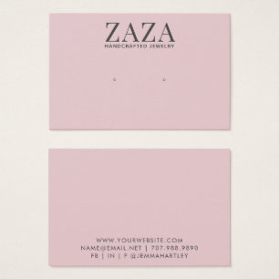 Modern Chic Pink Grey Earring Display Cards