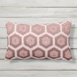 Modern Chic Pink Rose Gold Hexagon Geometric Lumbar Cushion<br><div class="desc">This modern and chic pattern is an elegant and stylish choice. It features a sparkly rose gold glitter hexagon geometric pattern on a gradient blush pink to burgundy red background. It's contemporary, fashionable, and a unique take on the classic geo trend. ***IMPORTANT DESIGN NOTE: For any custom design request such...</div>
