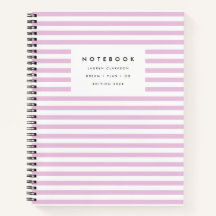 Modern Chic Pink Striped Spiral