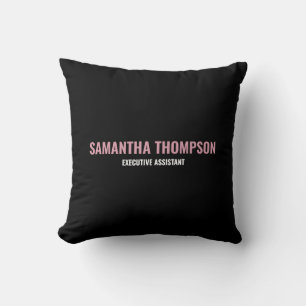 Modern Chic Pink, White & Black Cushion