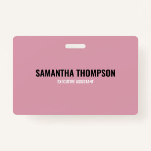 Modern Chic Pink, White & Black ID Badge