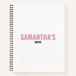 Modern Chic Pink & White   Notebook