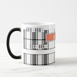 Modern Chic Plaid Black and White Mug