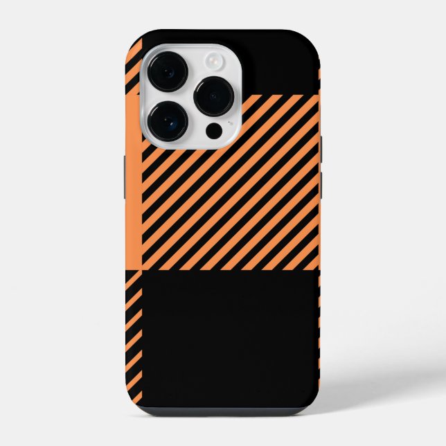 Modern Chic Plaid Striped  iPhone Case (Back)