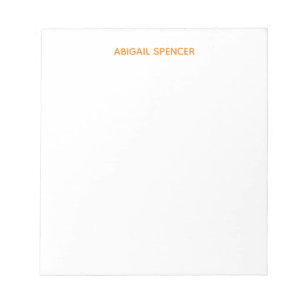 Modern Chic Plain Simple Clean Professional  Notepad