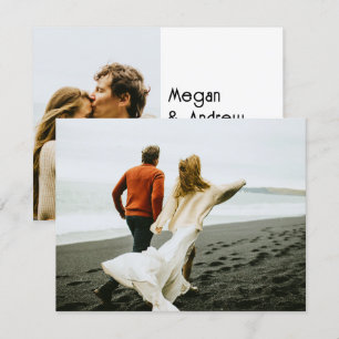 Modern chic poto wedding  invitation