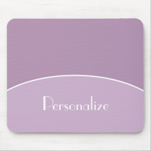 Modern Chic Professional Lavender Purple and Name Mouse Pad