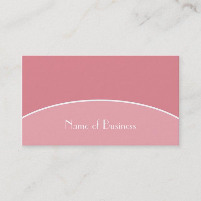 Modern Chic Professional Pink With Name Business Card (Front)