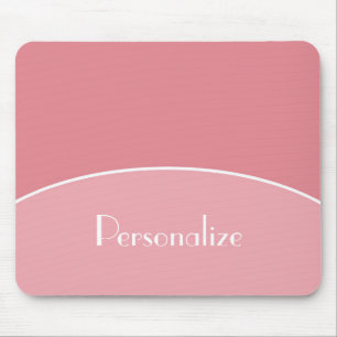 Modern Chic Professional Pink With Name Mouse Pad