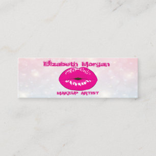 Modern Chic Proffesional ,Lips, Bokeh Mini Business Card