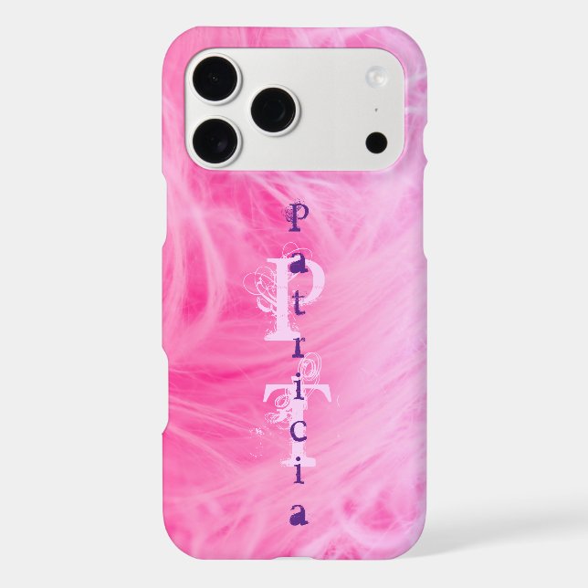 Modern Chic Purple Pink Name Monogram Template (Back)