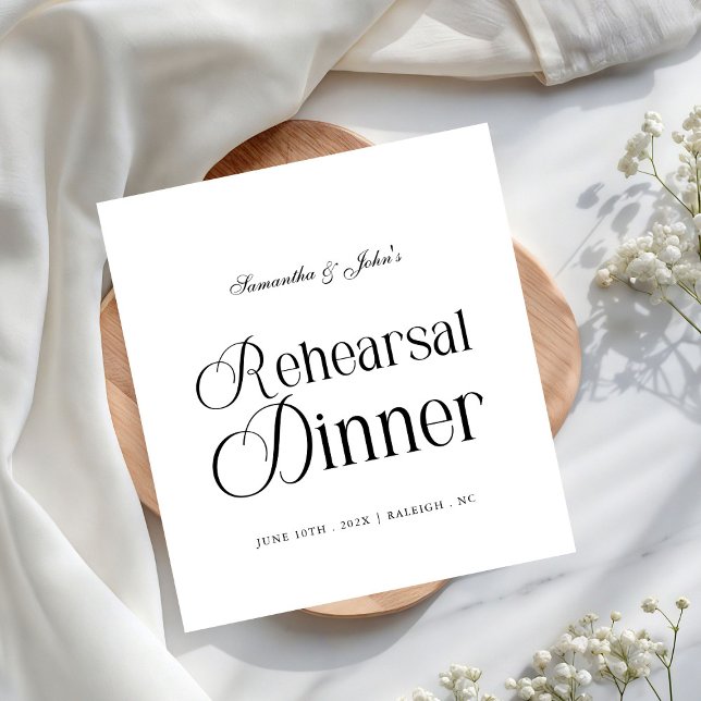  Modern Chic Rehearsal Dinner Napkin (Creator Uploaded)