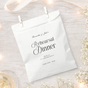 Modern Chic Rehearsal Dinner Thank You Favour Bags