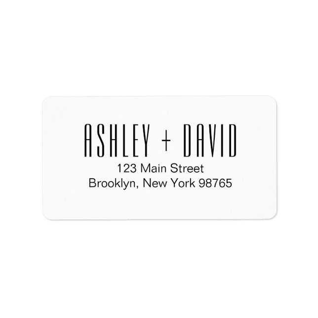 Modern Chic Return Address Label (Front)