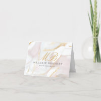 Modern Chic Rose Gold Blush Pink Marble Monogram