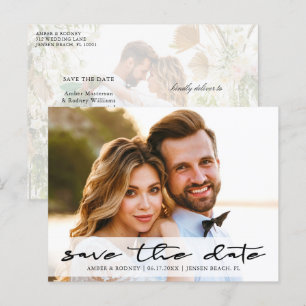 Modern Chic Save the Date Photo Announcement Postcard