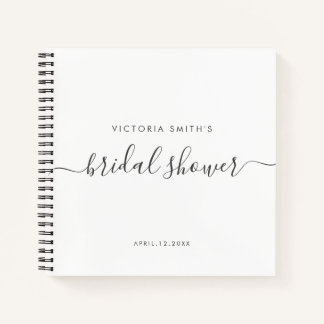 Modern Chic Script Bridal Shower Bridesmaid Notebook