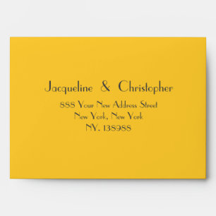 Modern chic script elegant self-addressed RSVP Envelope
