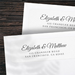 Modern Chic Script Return Address