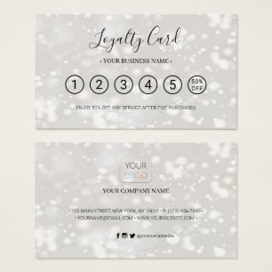 Modern Chic Shiny Loyalty Punch Card