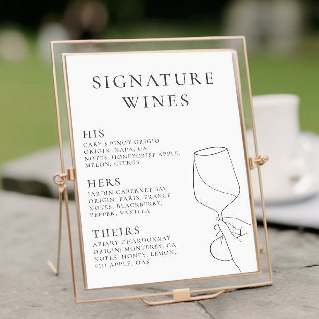 Modern Chic Signature Wines Poster (Creator Uploaded)