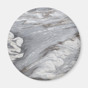 modern chic simple minimalist white grey marble magnet