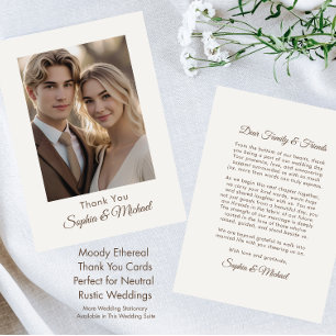 Modern Chic Simple Thank You Card Photo