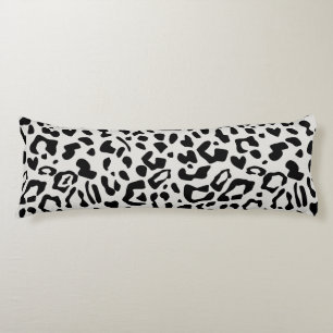 Modern Chic Snow Leopard Animal Print Pattern Body Cushion