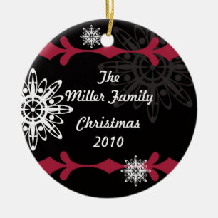 Modern Chic Snowflake Ornament