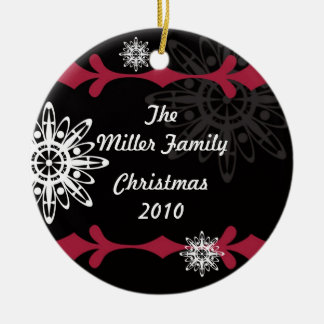 Modern Chic Snowflake Ornament