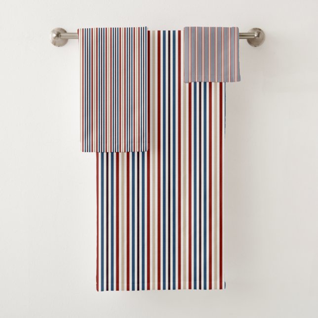 Modern Chic Striped  Bath Towel Set (Insitu)
