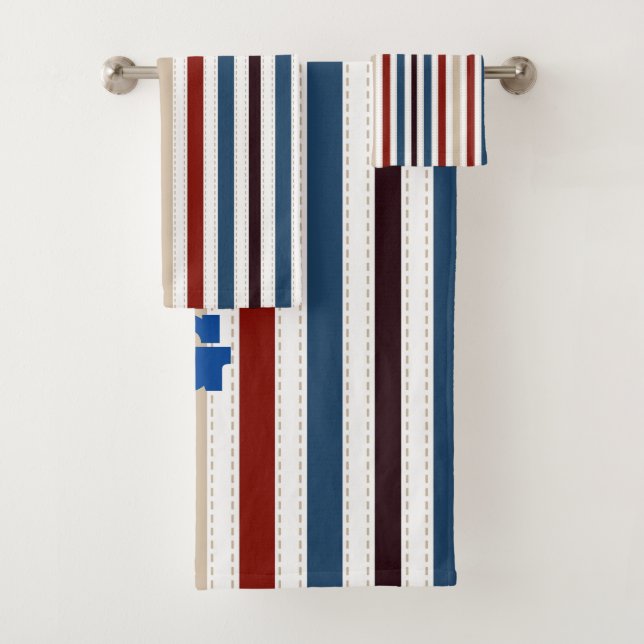  Modern Chic Striped Bath Towel Set (Insitu)