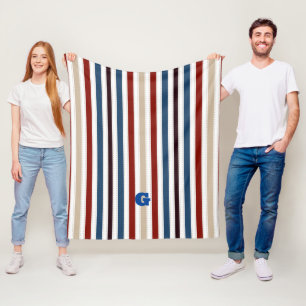Modern Chic Striped Fleece Blanket