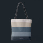 Modern Chic Stripes with Monogram Tote Bag<br><div class="desc">Modern Chic trendy striped pattern - featuring harmonious neutral colours with an elegant touch. Personalise with your name or monogram.  If you need it in different colours please click on the contact button under the product description,  I'm happy to help.</div>