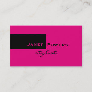 modern chic stylist pink custom business cards