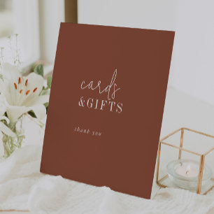 Modern Chic Terracotta Rust Cards and Gifts Sign