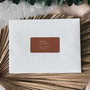 Modern Chic Terracotta Rust RSVP Address Labels