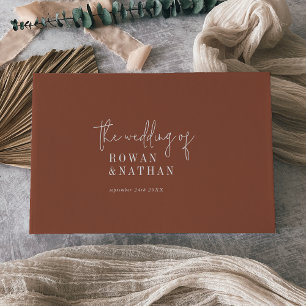 Modern Chic Terracotta Rust Wedding Guest Book