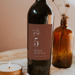 Modern Chic Terracotta Table Number Wine Labels<br><div class="desc">These modern chic terracotta table number wine labels are perfect for a simple wedding. The desert boho design features rustic unique and stylish bohemian typography in an earthy burnt orange rust colour. Customise each label with the table number, names of the couple and the date. 9 labels per sheet. Customise...</div>