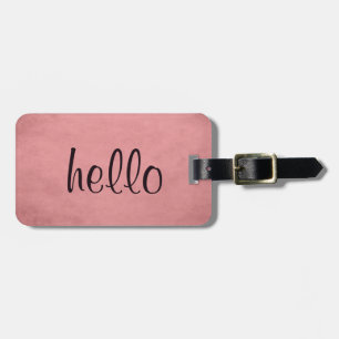 Modern Chic Textured Pink Luggage Tag