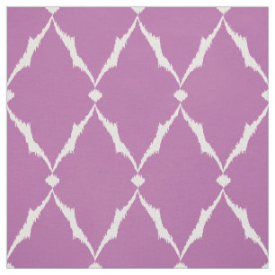 Modern chic textured purple ikat chevron pattern fabric