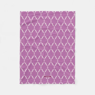 Modern chic textured purple ikat chevron pattern fleece blanket
