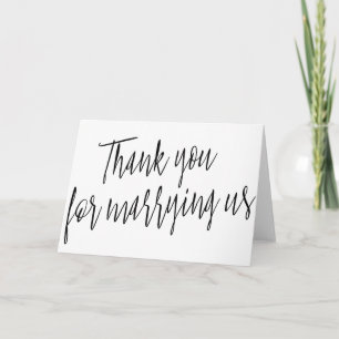 Modern Chic "Thank you for marring us" Thank You Card