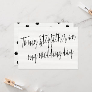 Modern Chic "To my stepfather on my wedding day" Card