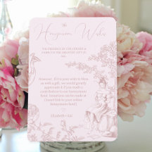 Modern Chic Toile Bridal Wedding Honeymoon Fund