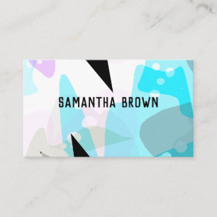modern chic trendy abstract art business card