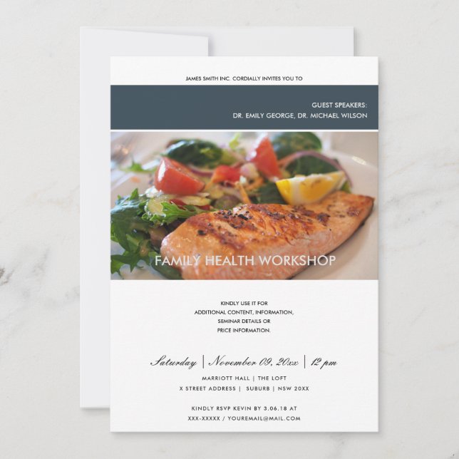 MODERN CHIC TRENDY PHOTO WORKSHOP EVENT INVITATION (Front)